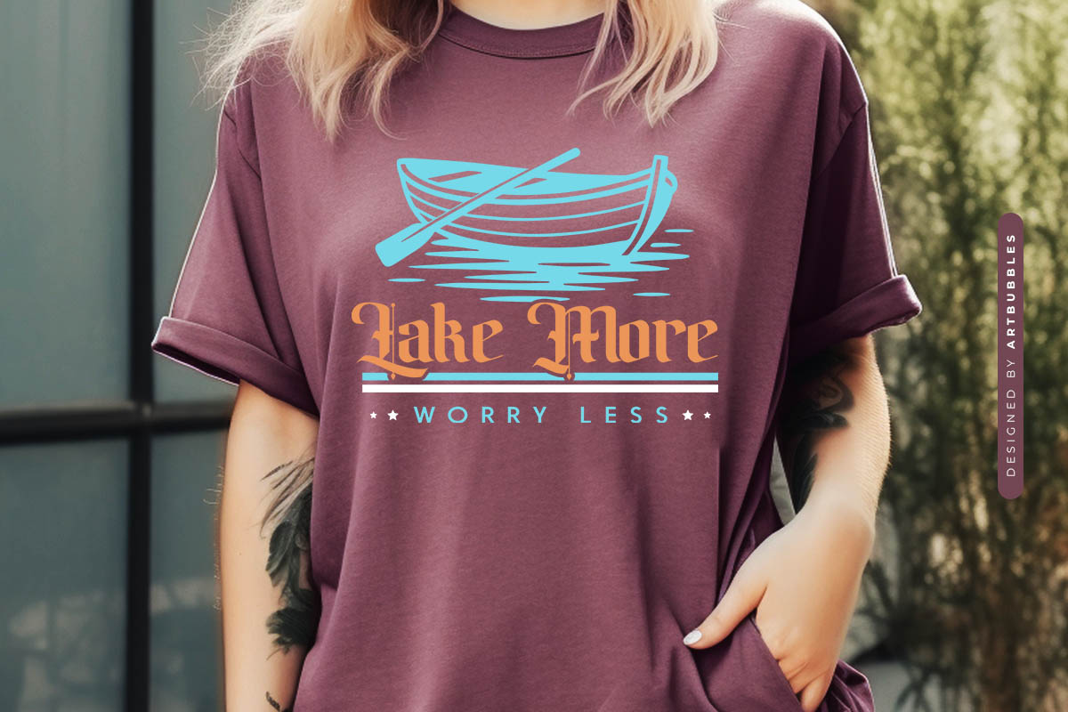 Lake More Worry Less SVG Design