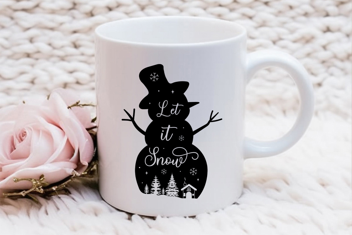 Let It Snow - Snowman Winter SVG Mug Mockup image.jpg