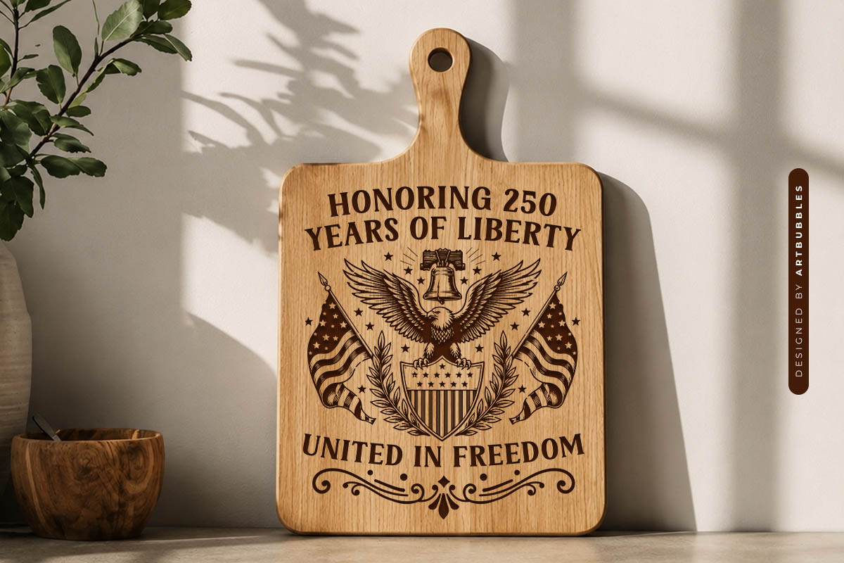Honoring 250 Years of Liberty Cutting Board SVG Image 2.jpg