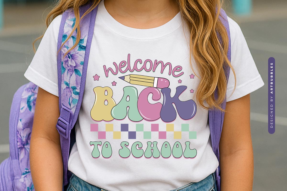 Welcome Back to School Retro Sublimation