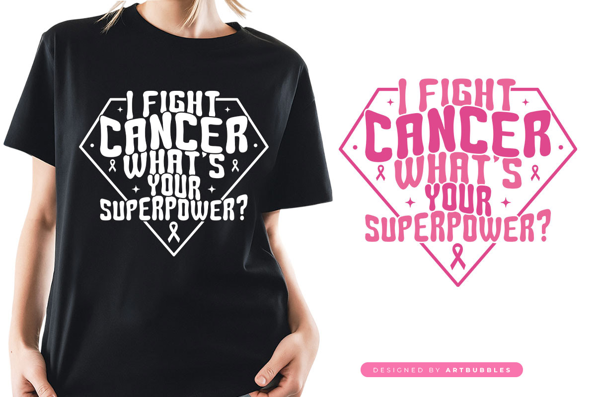 I Fight Cancer What's Your Superpower Retro SVG