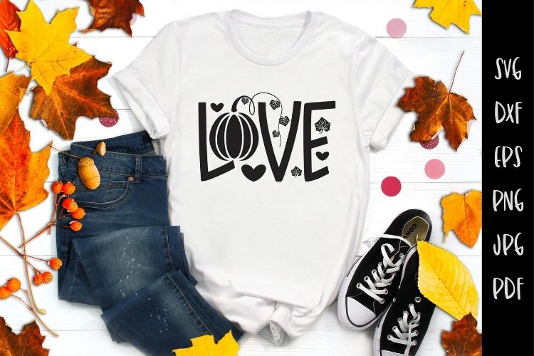 Love Fall SVG Cut File