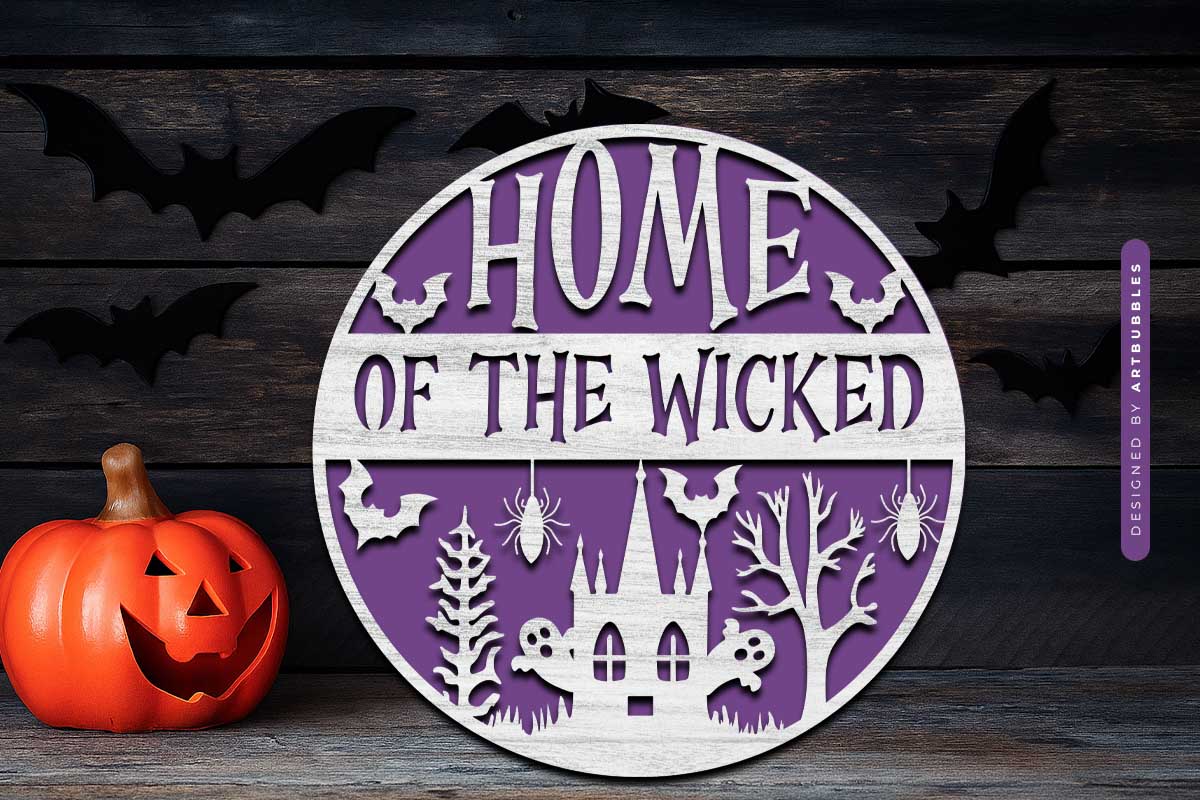 Home of the Wicked - Halloween Door Hanger SVG Image 2.jpg