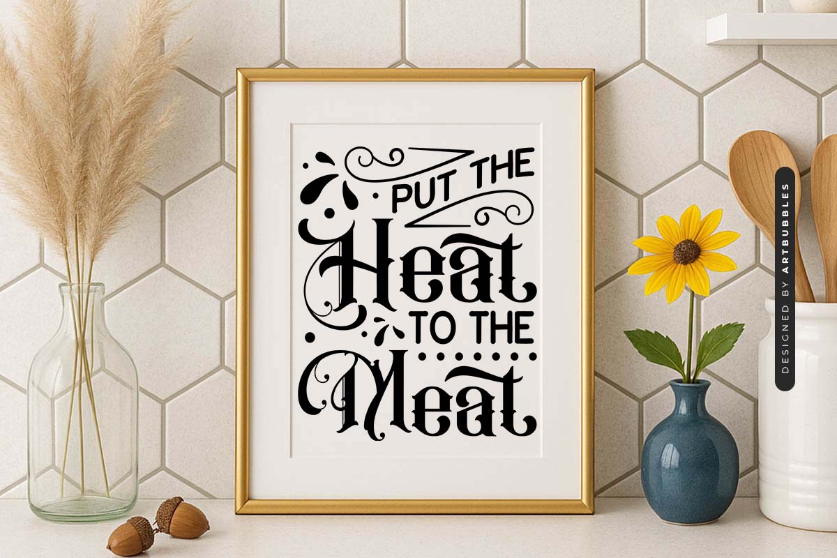 Put the Heat to the Meat - Funny Barbecue SVG Sign Mockup Image.jpg