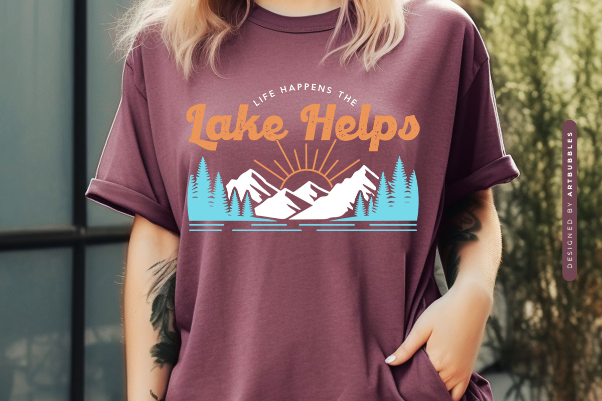 Life Happens The Lake Helps Vector SVG