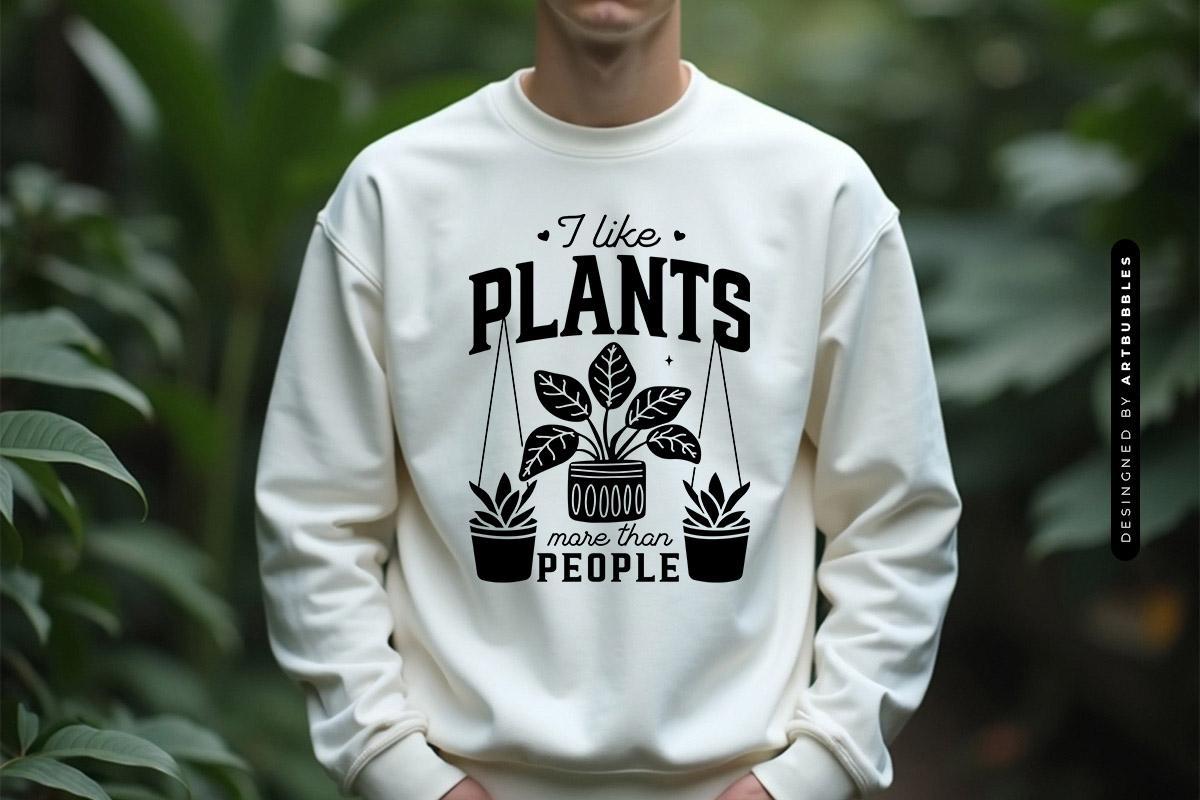 I Like Plants More Than People SVG Design