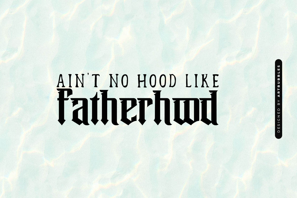 Ain't No Hood Like Fatherhood SVG Design Image.jpg