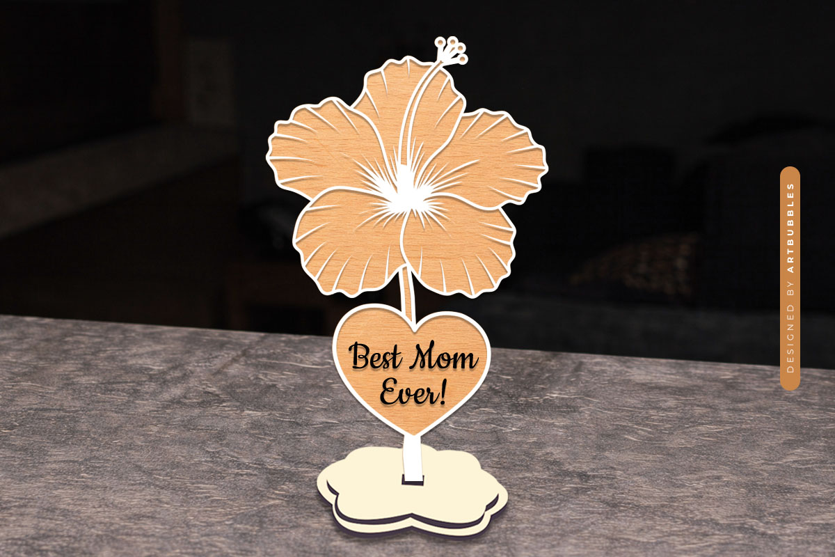 Personalized Stand Flower Mothers Day SVG