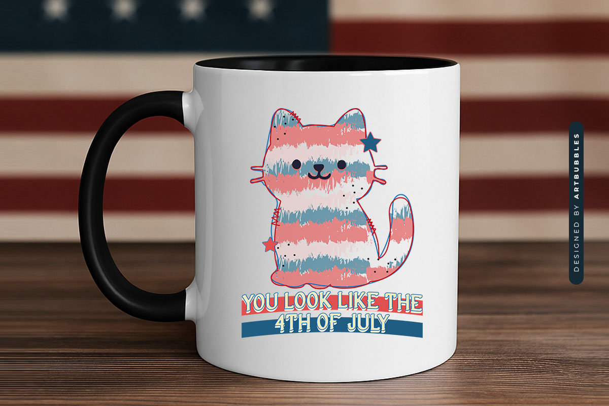 You Look Like The 4th of July Cat Sublimation Mug Mockup Image.jpg
