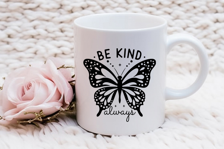 Be Kind Always - Butterfly SVG Design Mug Mockup Image.jpg