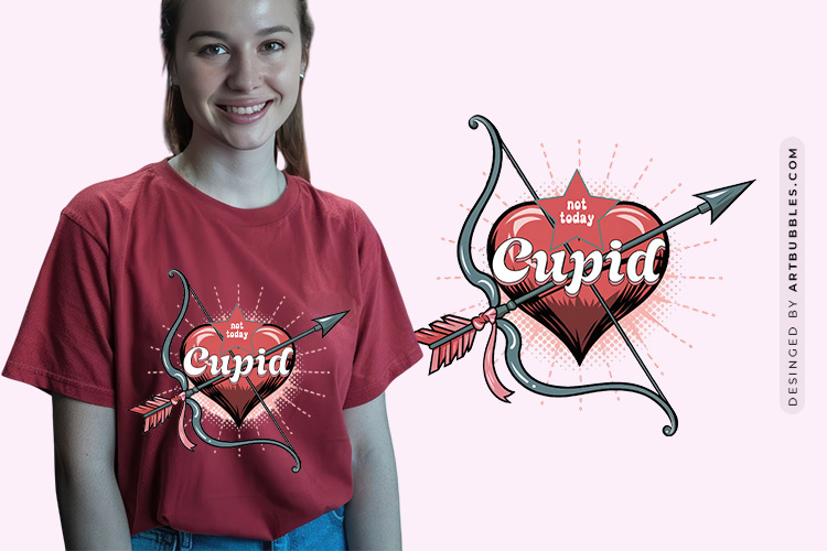 Not Today Cupid - Valentine's Day Retro Sublimation