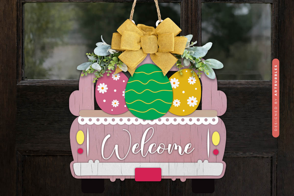 Easter Layered Welcome Door Sign SVG Image 2.jpg