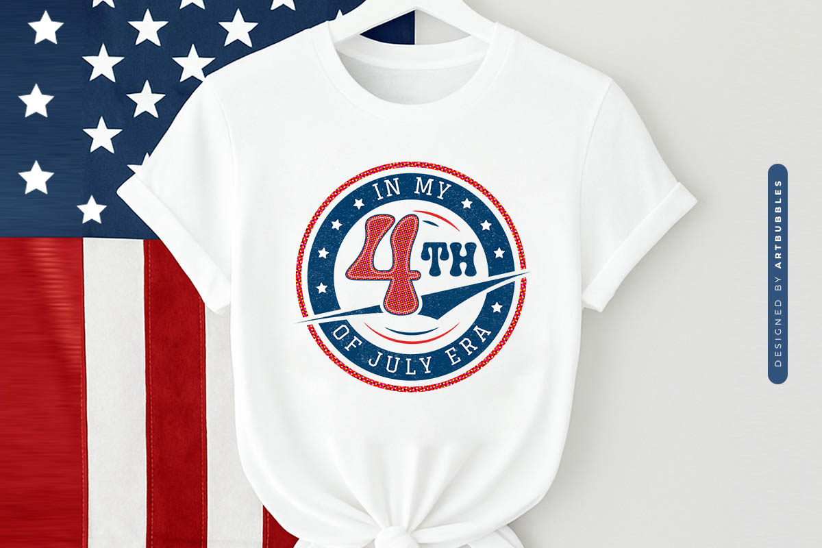In My 4th of July Era Sublimation Transfer Tshirt Mockup Image.jpg
