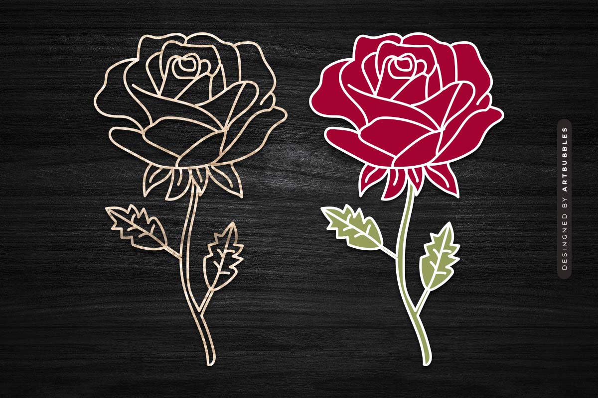 Rose Laser Cut Flower SVG Design Image.jpg
