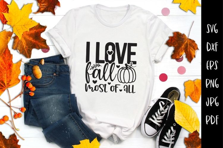 I Love Fall Most of All SVG Vector