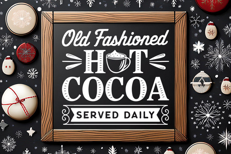 Old Fashioned Hot Cocoa - Farmhouse Christmas Sign Svg Image 2.jpg