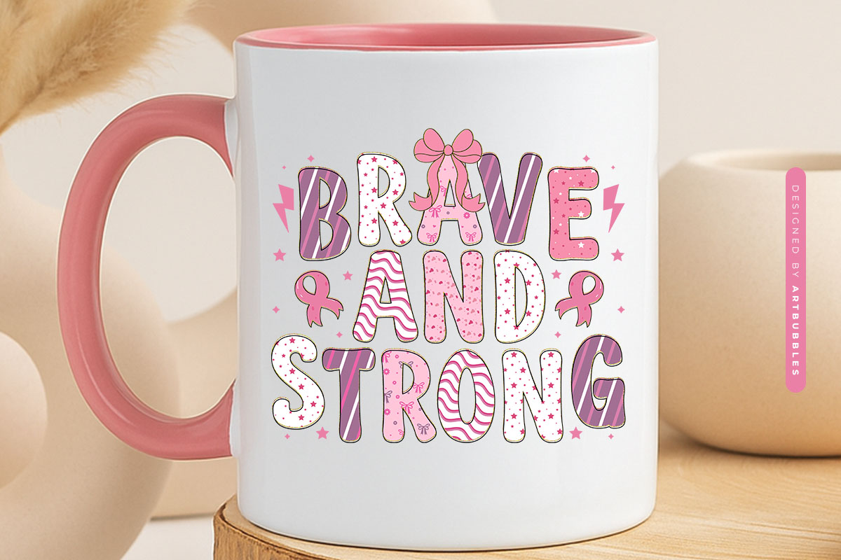 Brave and Strong - Breast Cancer Coquette Sublimation Mug Mockup Image.jpg