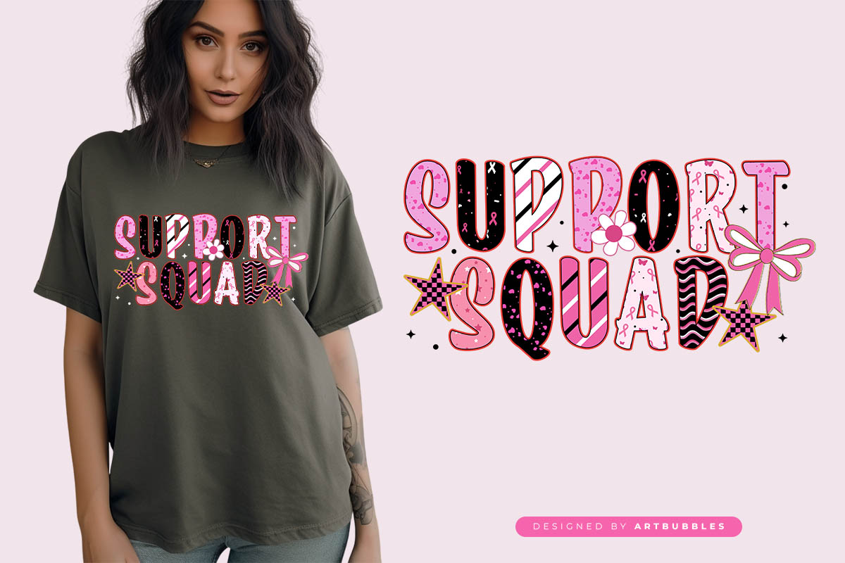 Support Squad - Breast Cancer Coquette Sublimation