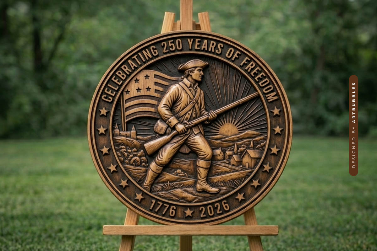 USA 250th Anniversary Laser Cut SVG