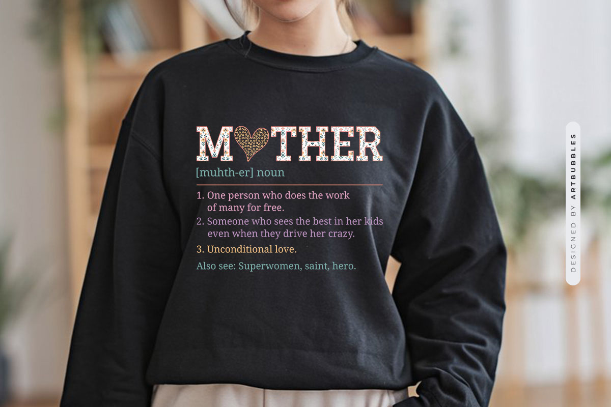 Mother Definition Sublimation Design PNG Tshirt Mockup Image.jpg