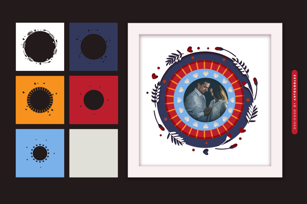 Valentines Layered Shadow Box SVG Bundle Image 6.jpg