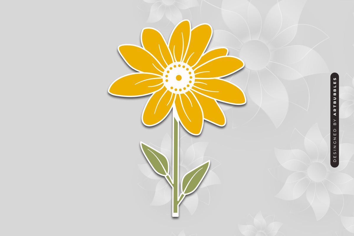 Laser Cut Sunflower SVG Vector Image 2.jpg