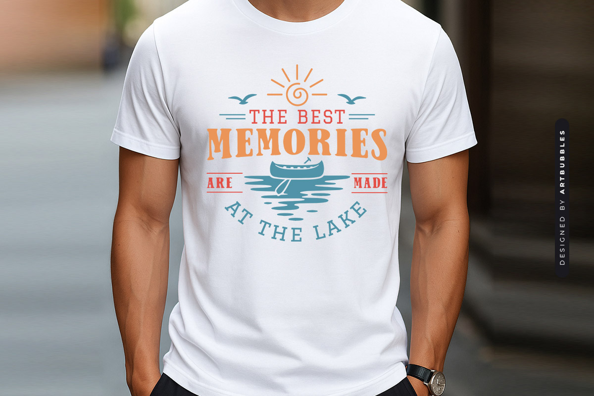 The Best Memories are Made at the Lake SVG T-shirt Mockup Image.jpg