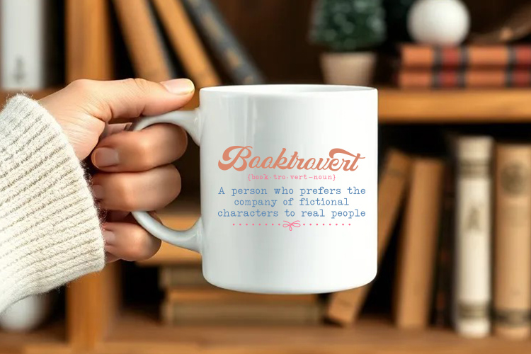 Booktrovert Definition SVG Graphic - Reading PNG Mug Mockup Image.jpg