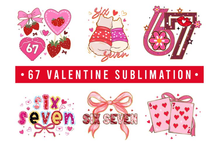 Preppy Valentine's Day 67 Sublimation Bundle