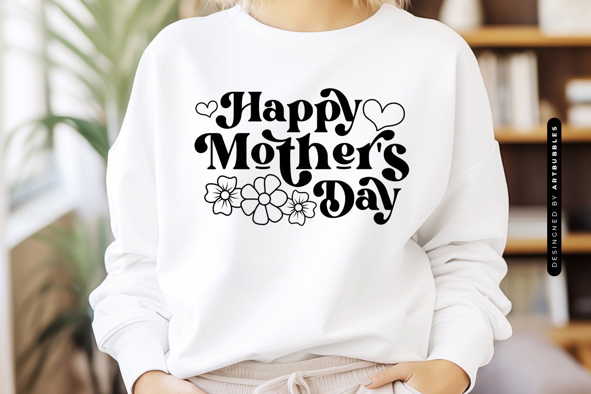Happy Mother's Day SVG Vector Tshirt Mockup Image.jpg
