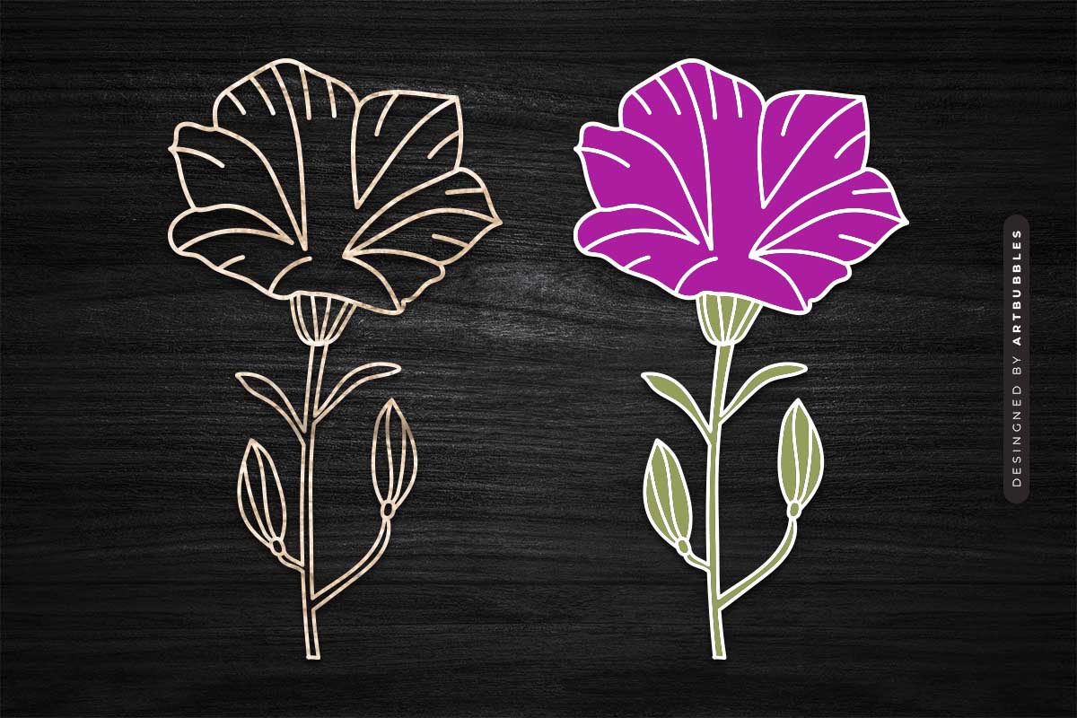 Laser Cut Petunia Flower SVG Cut File Image.jpg
