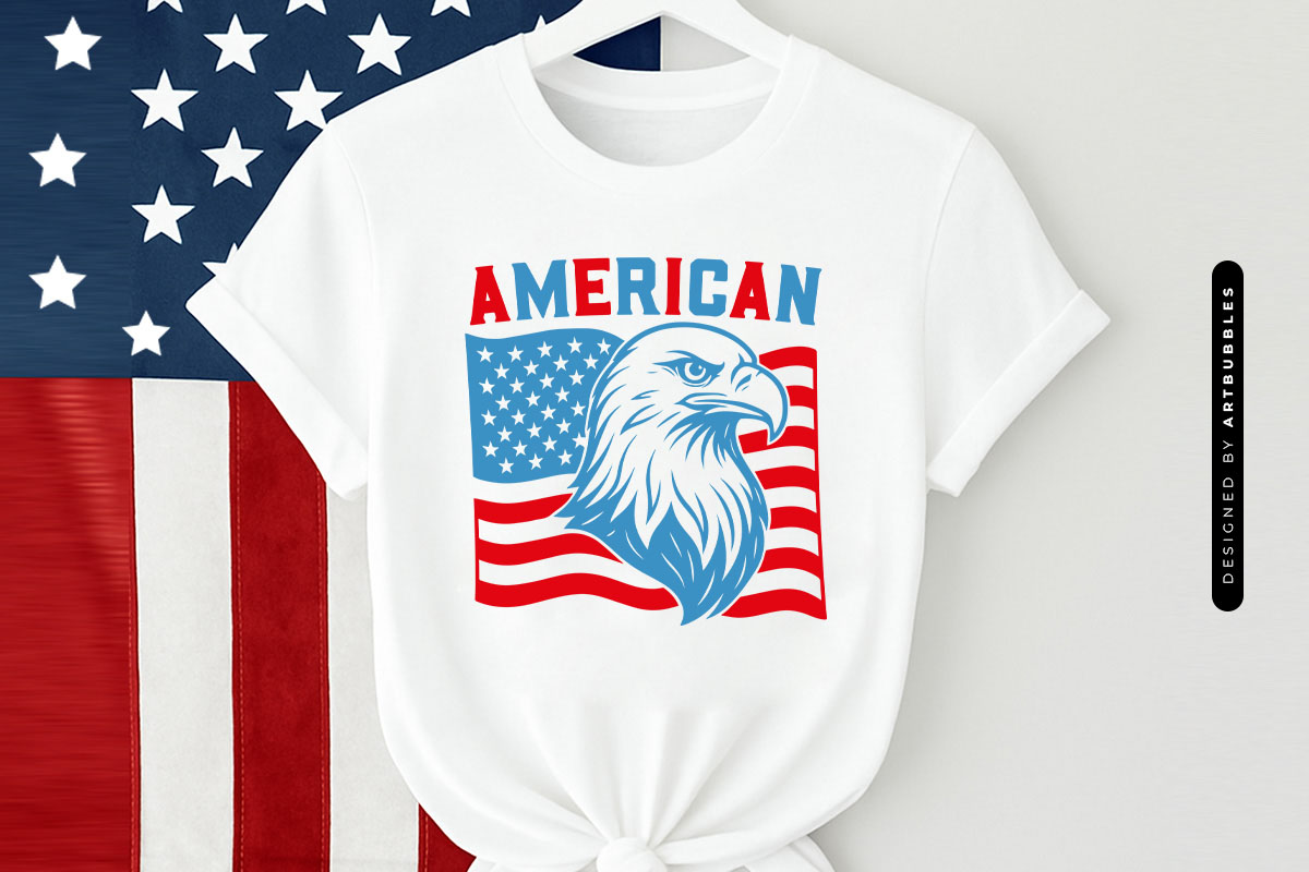 American - Fourth of July Flag and Flag SVG