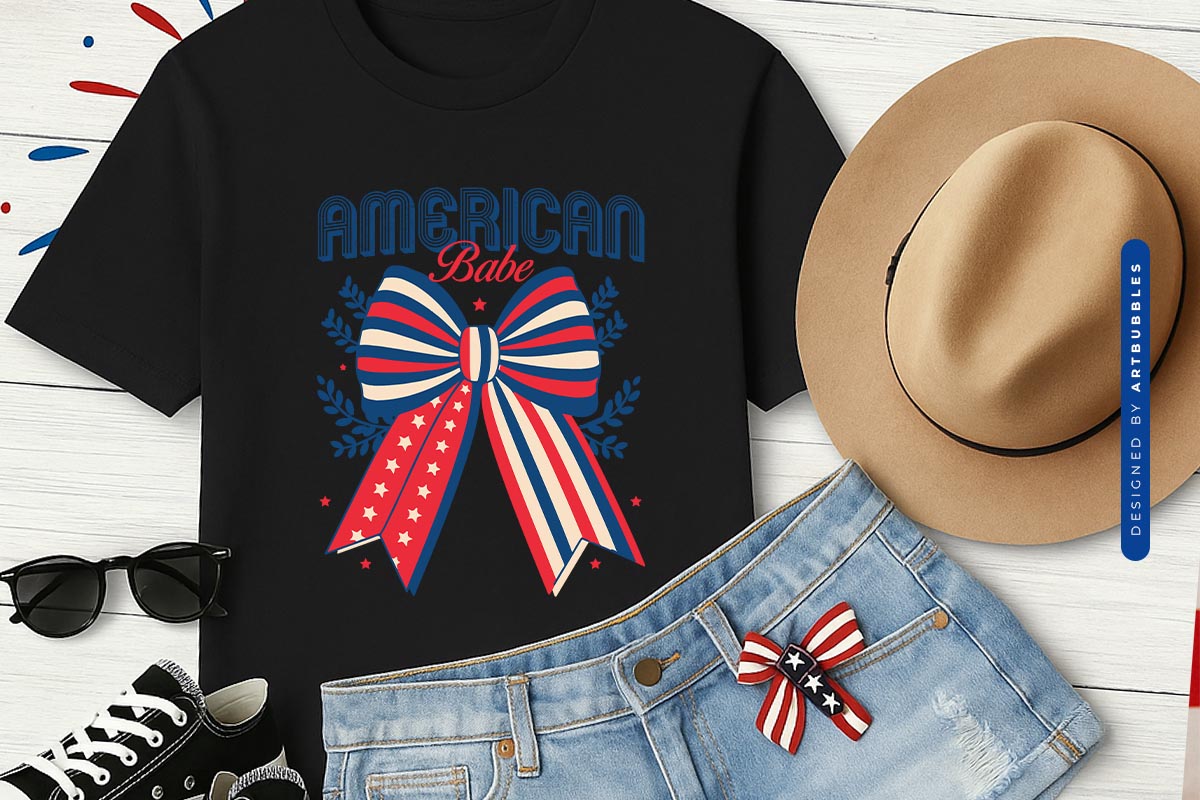 American Babe - Kids 4th of July Sublimation Tshirt MockupImage.jpg