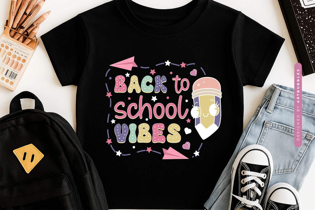 Back to School Vibes Sublimation Retro Tshirt Mockup Image.jpg
