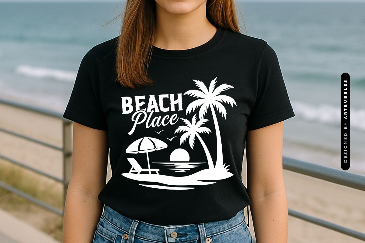 Beach Please - Summer SVG for Cricut T-shirt Mockup Image.jpg