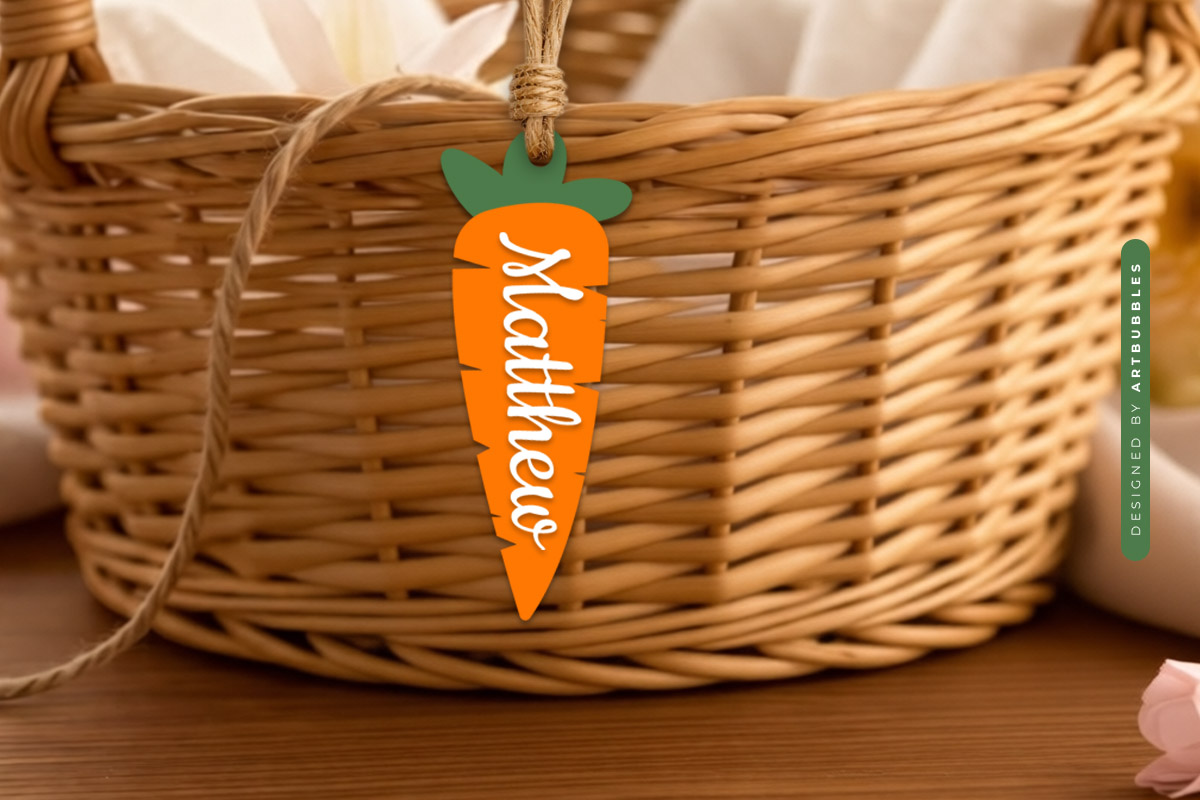 Personalized Easter Basket Tag SVG Bundle Image 4.jpg