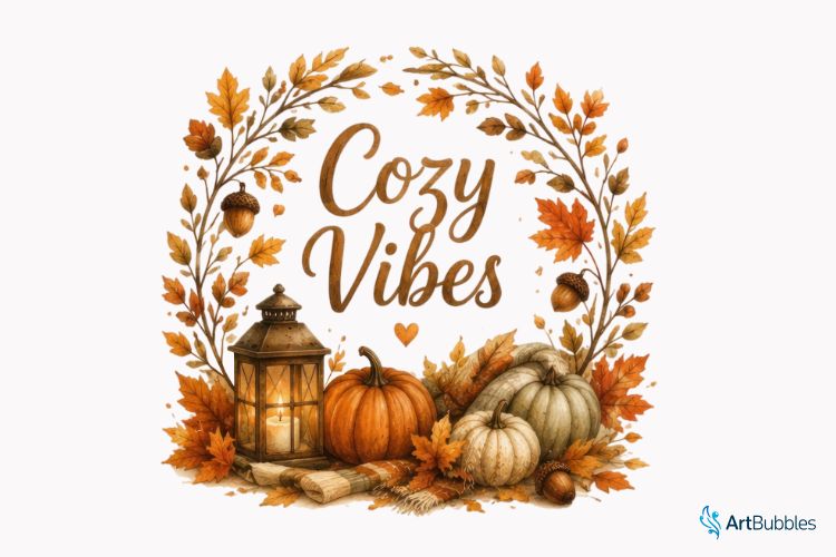 Cozy Vibes - Fall PNG Sublimation Printing