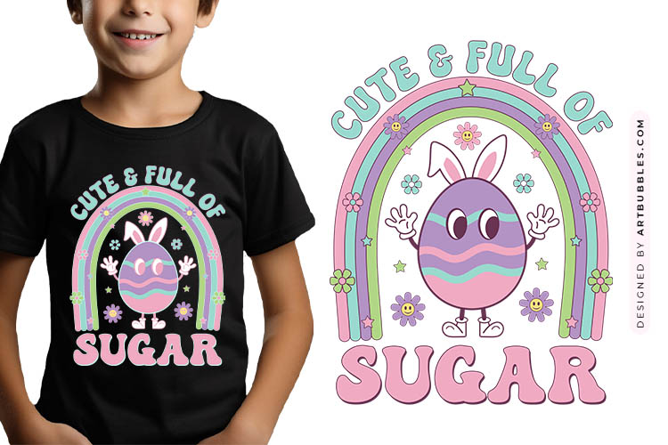 Cute & Full of Sugar - Retro Easter Sublimation Image.jpg