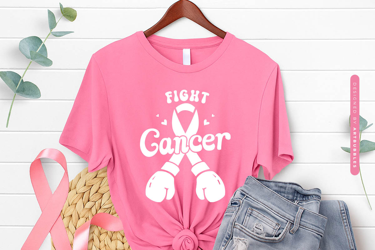 Fight Breast Cancer Retro Design SVG Shirt Mockup Image.jpg