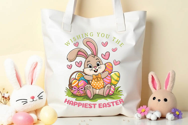 Coquette Wishing You The Happiest Easter PNG Tote Mockup Image.jpg