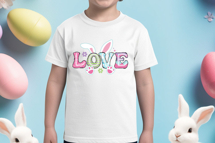 Love Easter Sublimation Ready to Press shirt Mockup Image.jpg