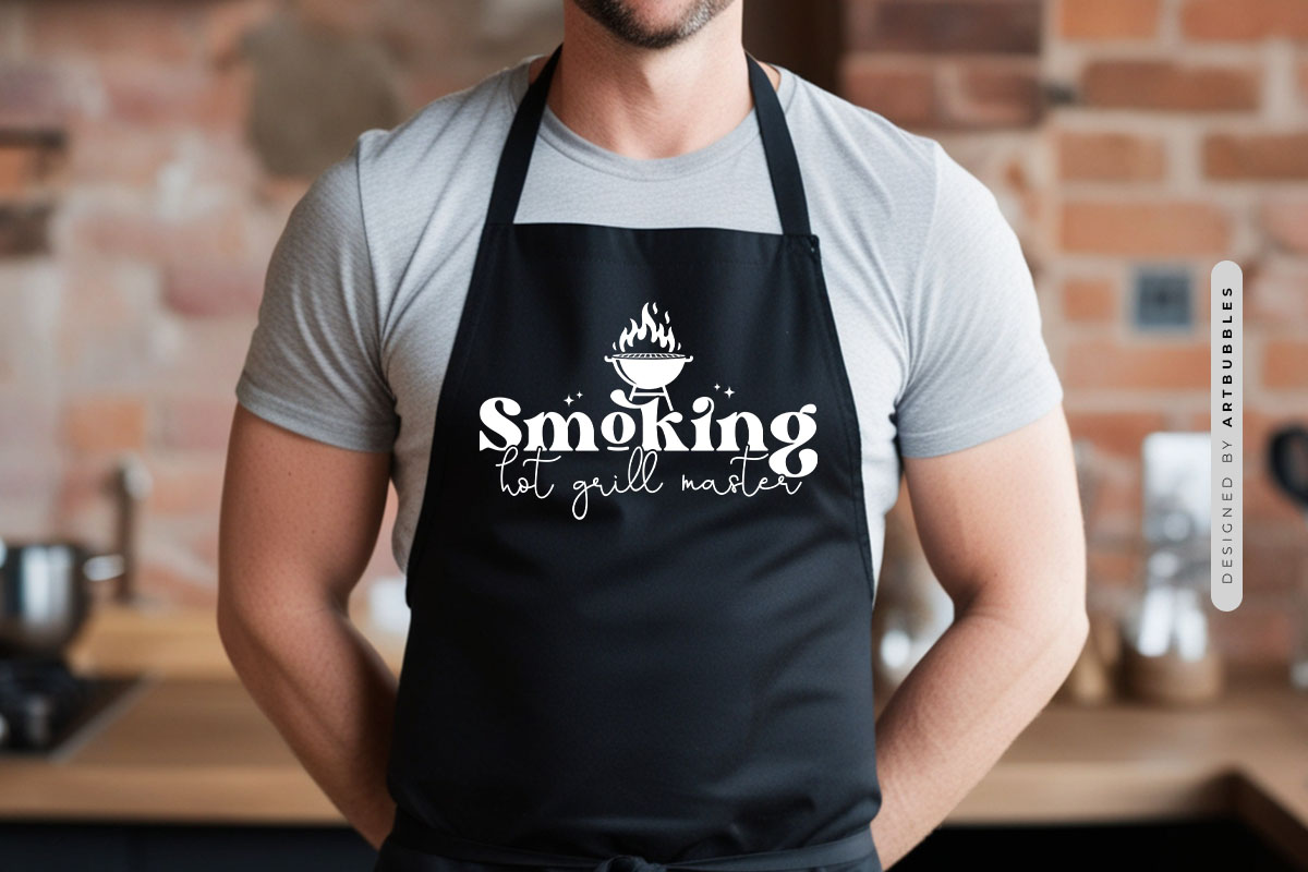 Smoking Hot Grill Master SVG File Apron Mockup Image.jpg