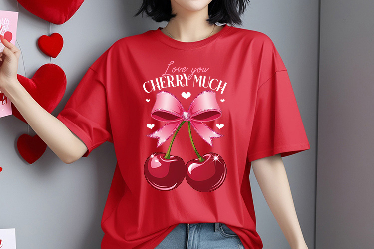 Love You Cherry Much - Valentines Day Coquette Sublimation Shirt Mockup Image.jpg