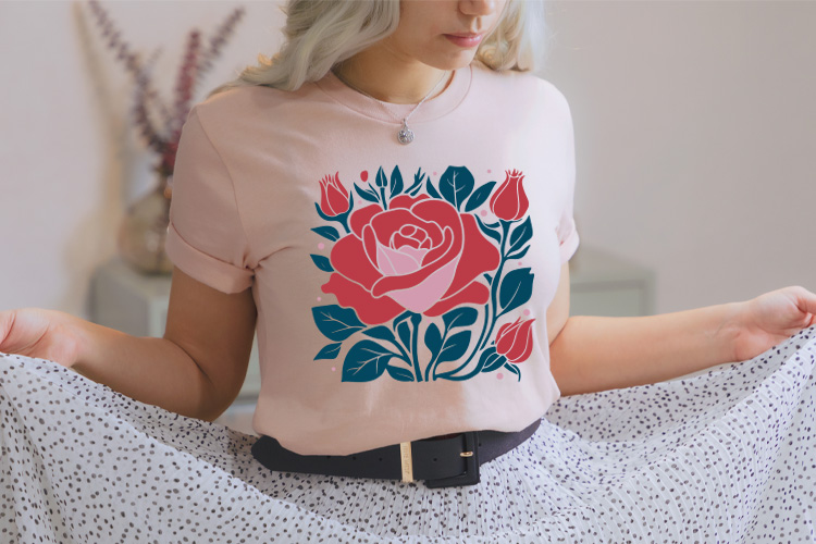 Abstract Rose Flower Silhouette SVG Tshirt Mockup Image.jpg