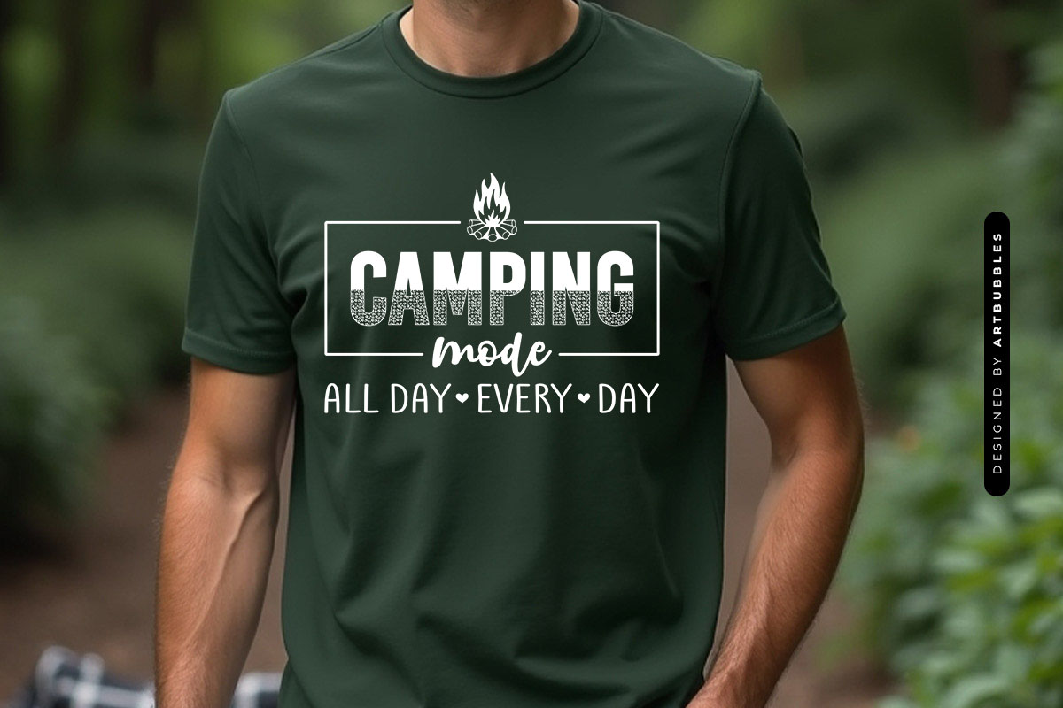 Camping Mode All Day Everyday Vector SVG