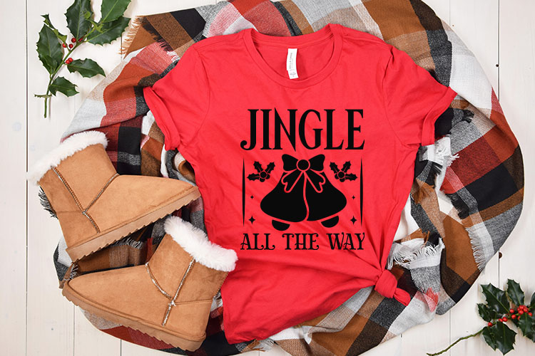 Jingle All the Way - Christmas SVG File Free Tshirt Mockup Image.jpg