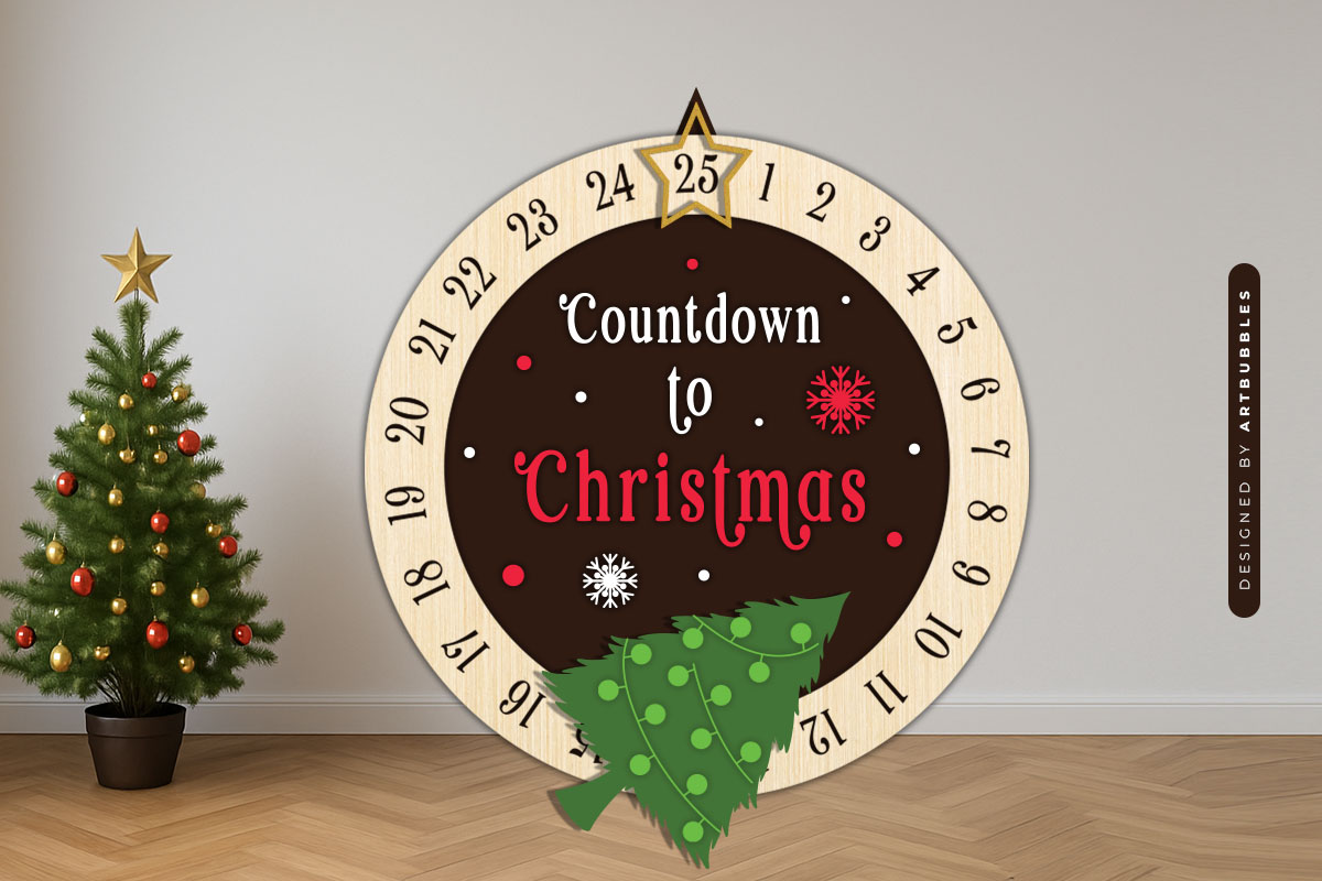 Laser Cut Countdown to Christmas SVG Image.jpg