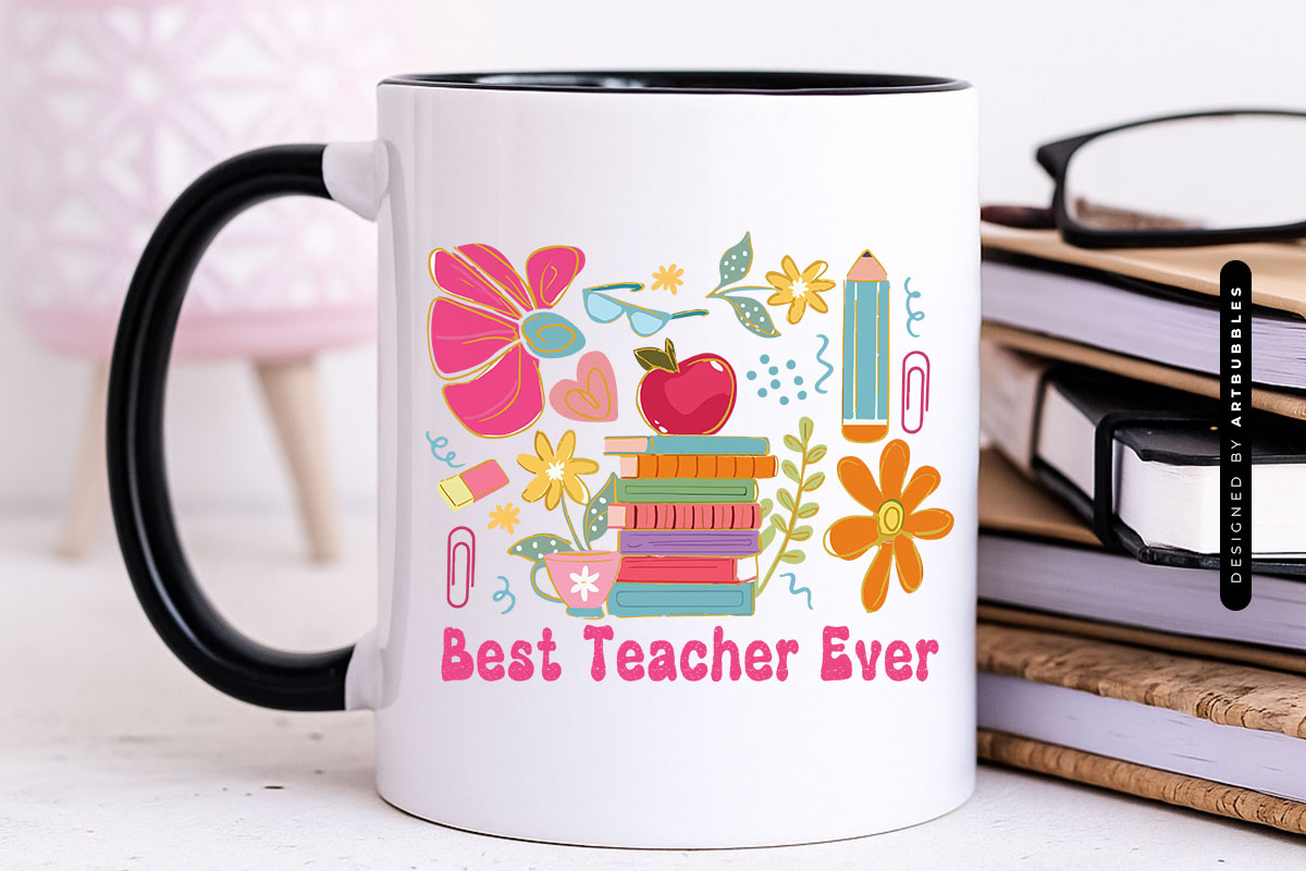 Best Teacher Ever Retro Sublimation Design Mug Mockup Image.jpg