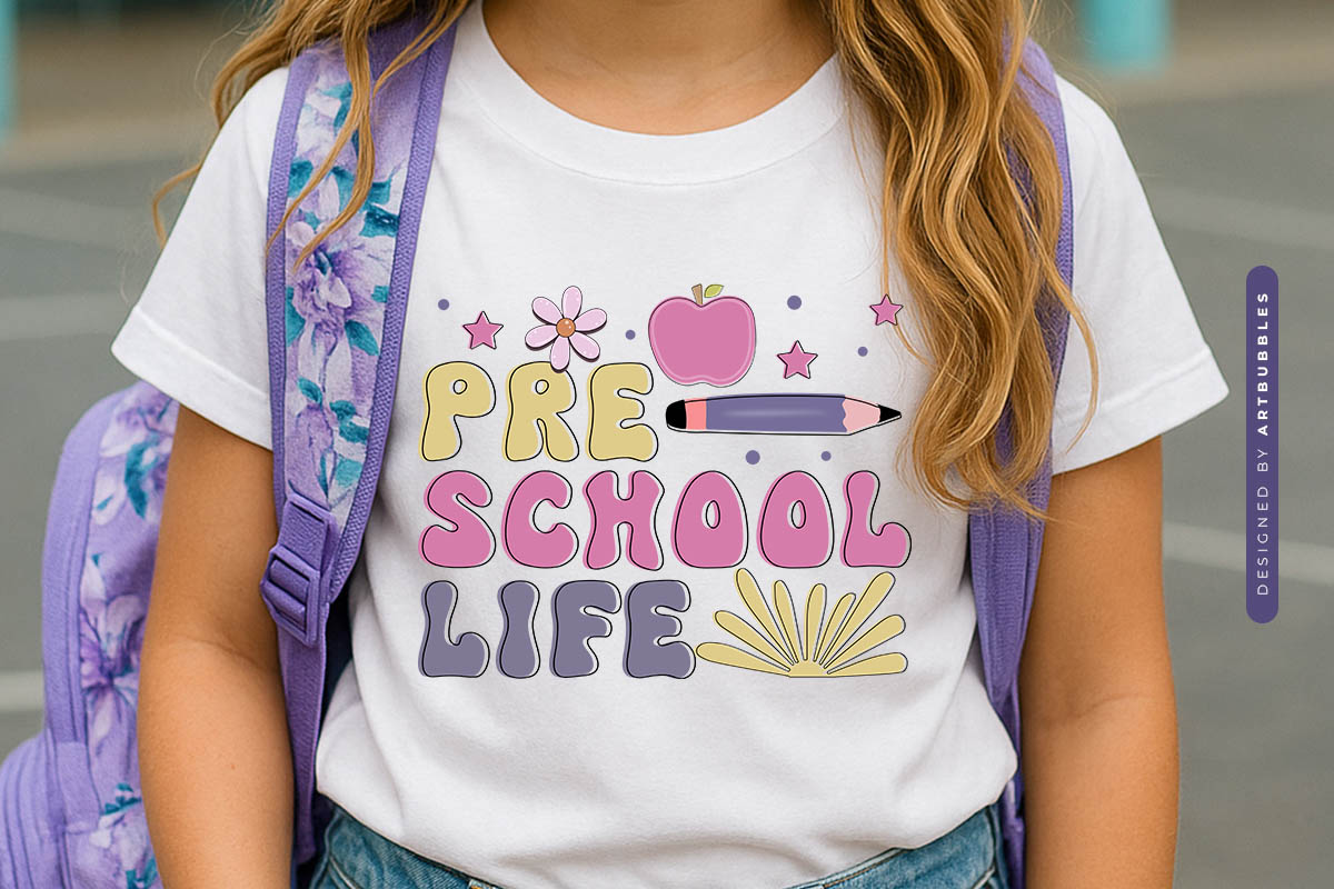 Preschool Life - Back to School Retro Sublimation Shirt Mockup Image.jpg