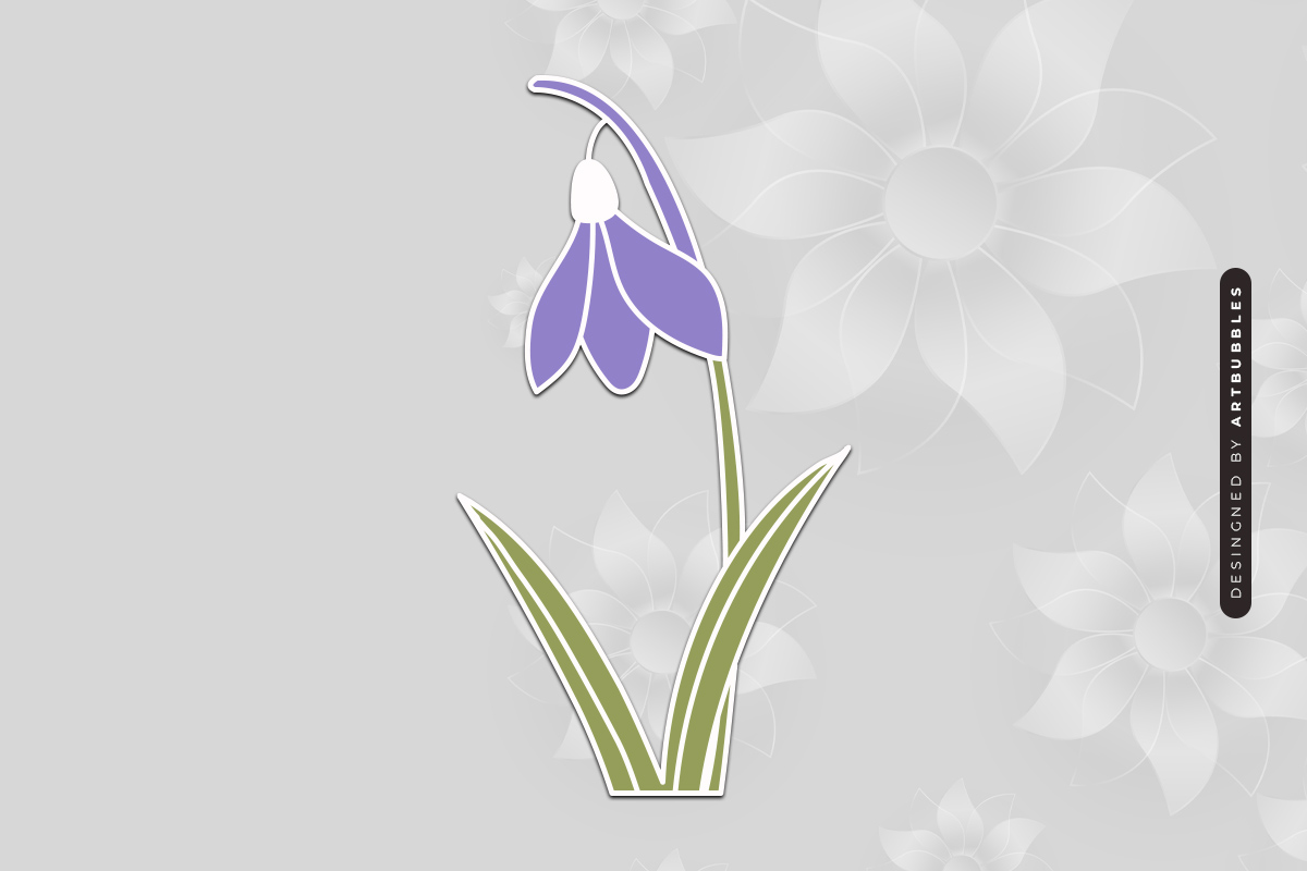 Snowdrop Laser Cut Flower SVG Vector Image 2.jpg